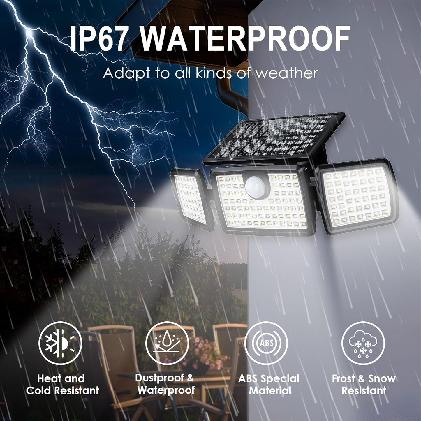 Solar Lights Outdoor Deck Lights High Brightness